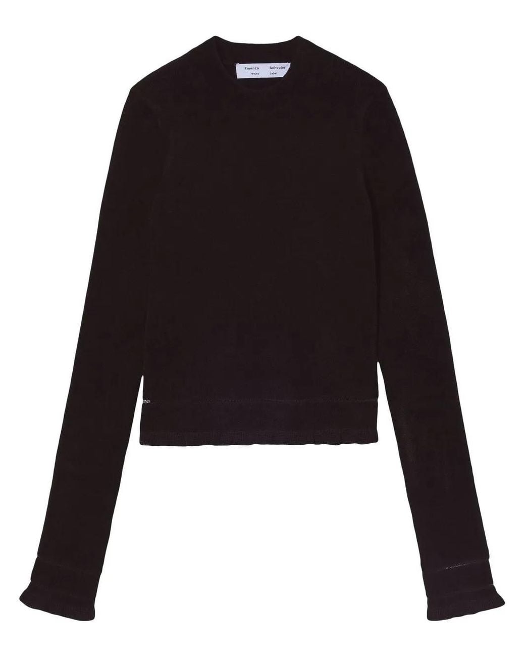 Proenza Schouler Black Cropped Chenille-Texture Jumper