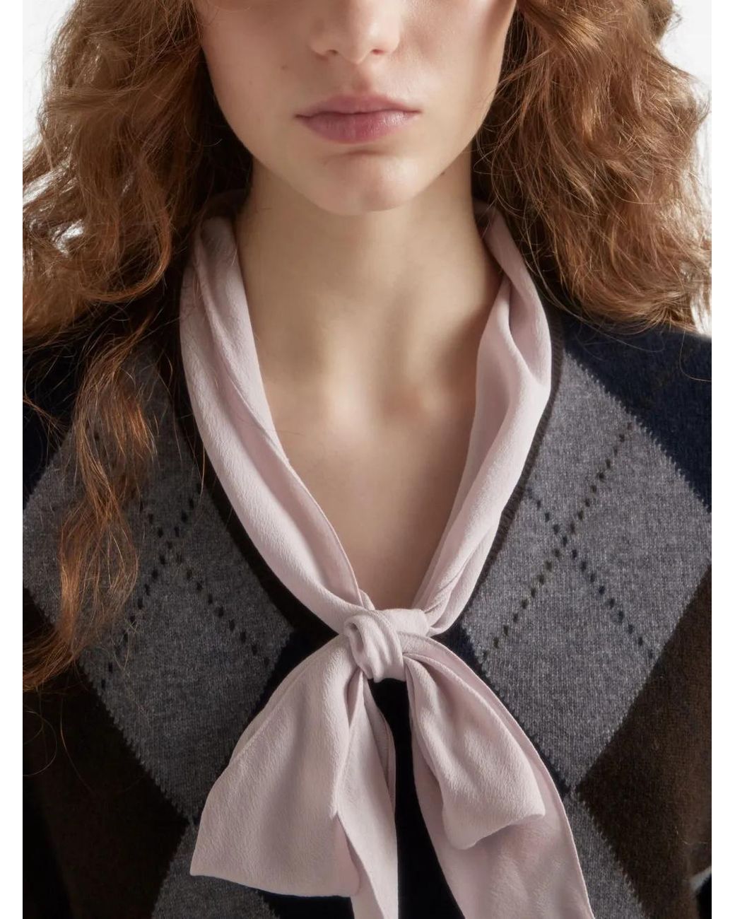 Chemise En Crêpe Marocain Prada en coloris Pink