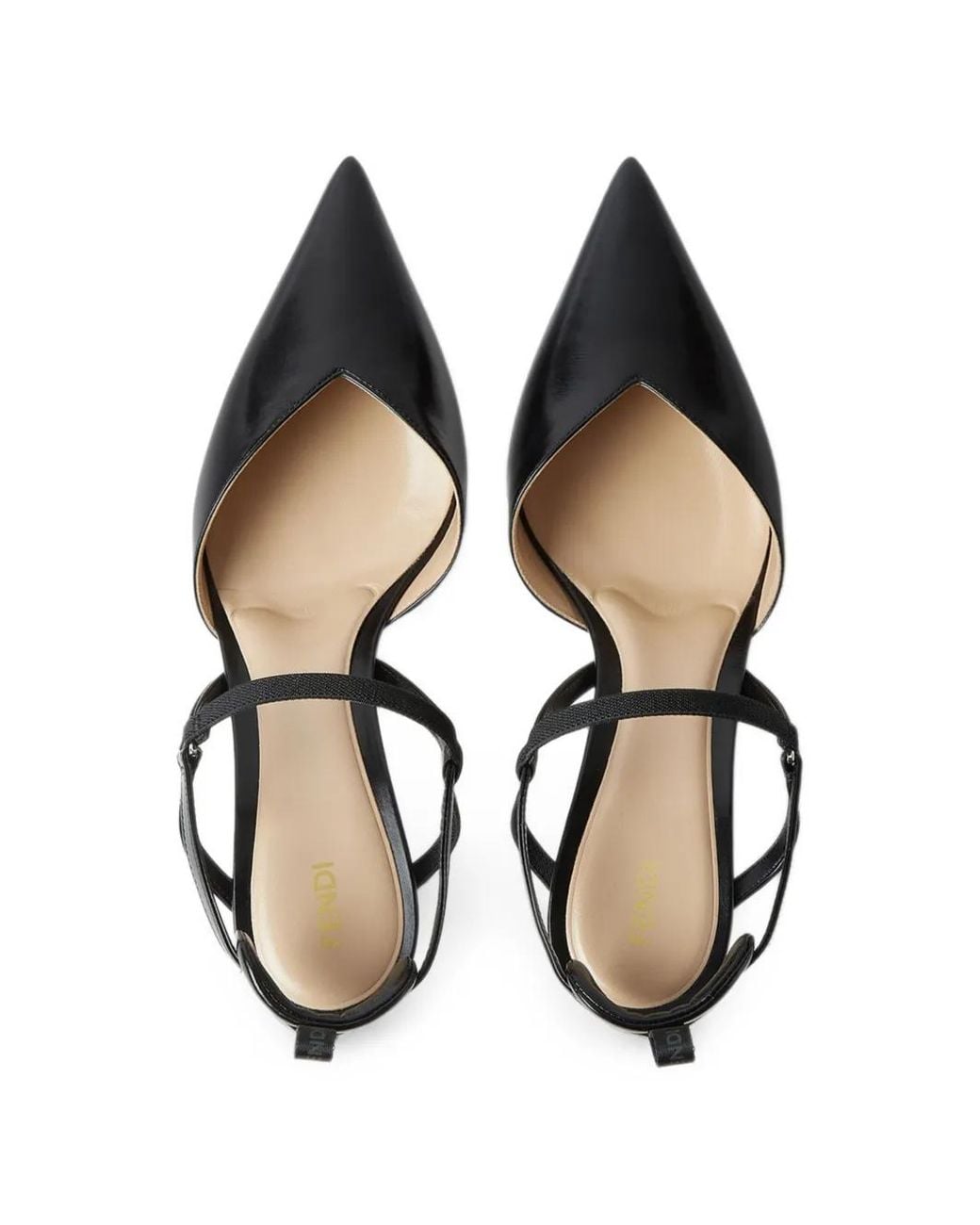 Fendi Black Very Colibri Pointed-Toe Slingback Pumps