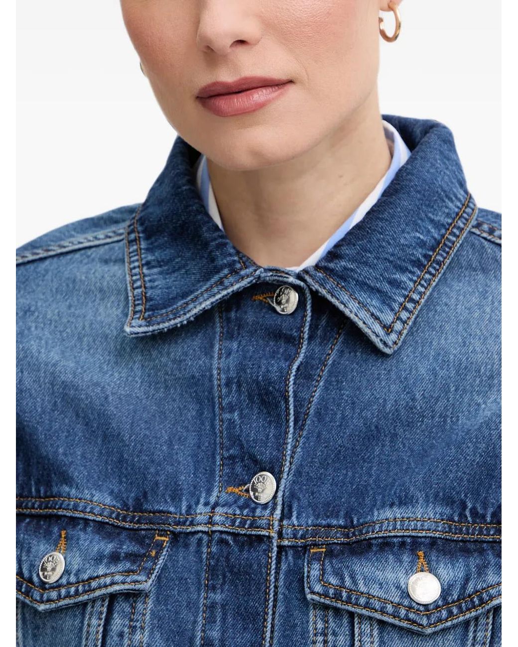 Joop! Blue Imani Button-Up Denim Jacket