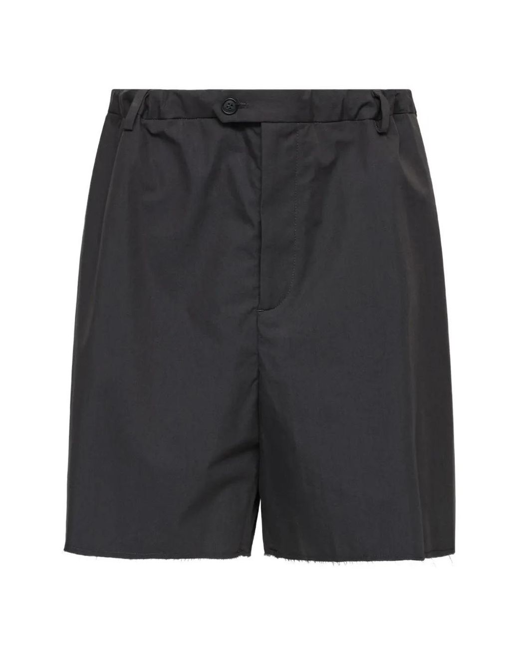 MM6 by Maison Margiela Gray Frayed-Detail Cotton Shorts