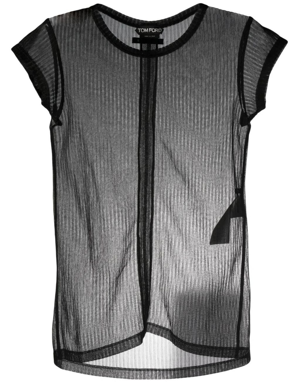 Tom Ford Gray Sheer Crewneck T-shirt