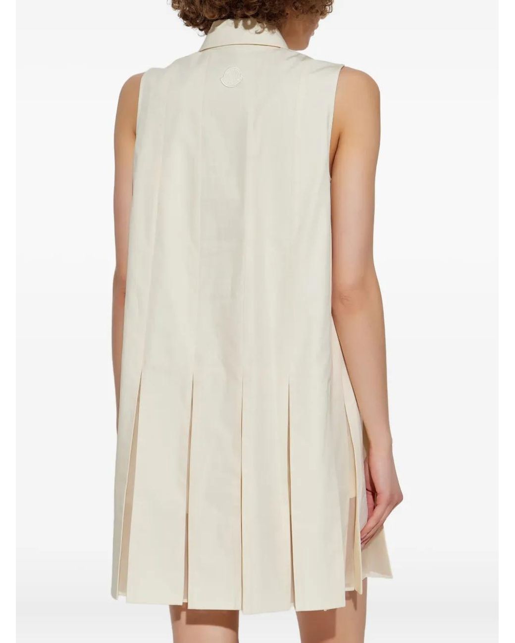 Moncler White Cotton Mini Dress
