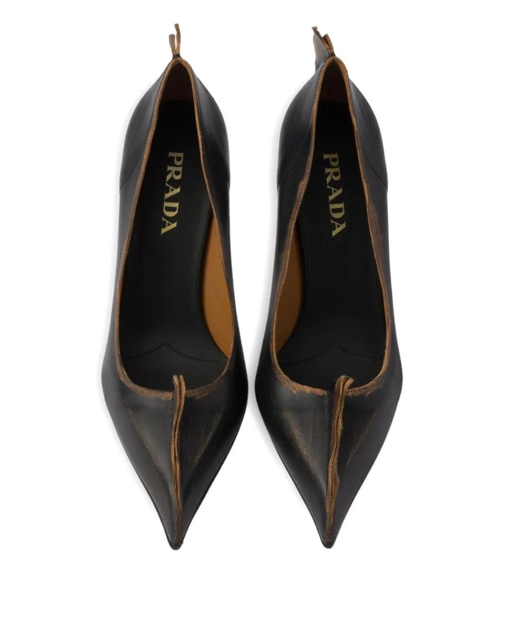Pumps Antiqued A Punta 85Mm di Prada in Black