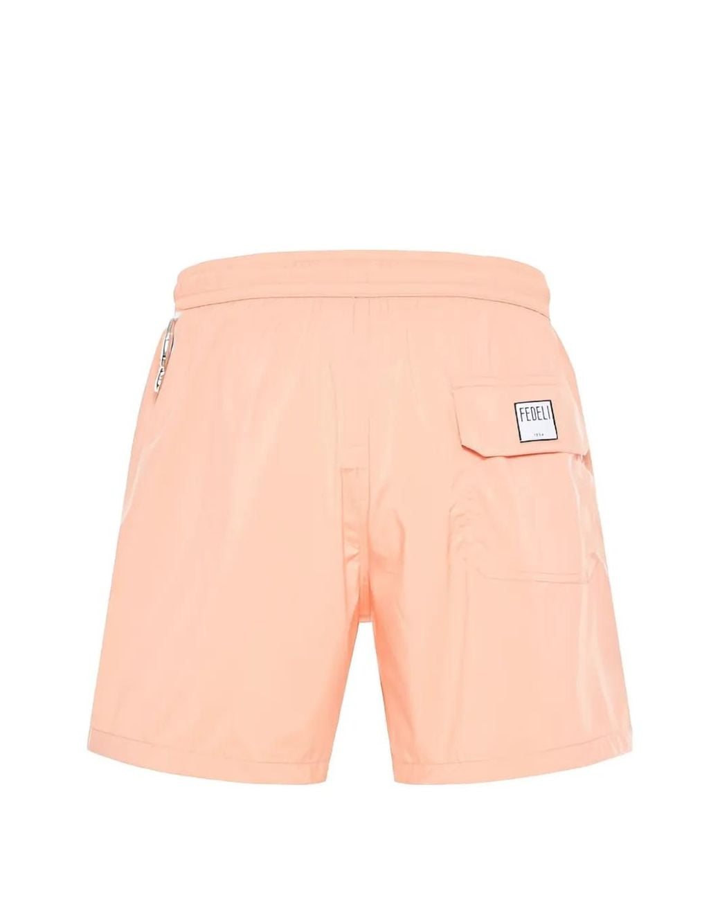 Fedeli Pink Patch-Pocket Beach Shorts for men