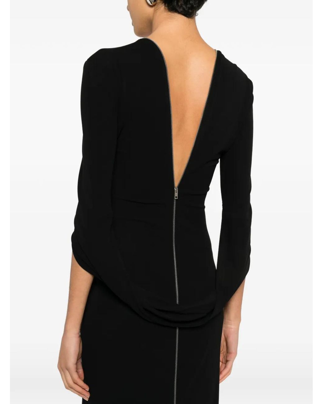 Alexander Wang V-Neck Maxi Dress in Black | Lyst Australia
