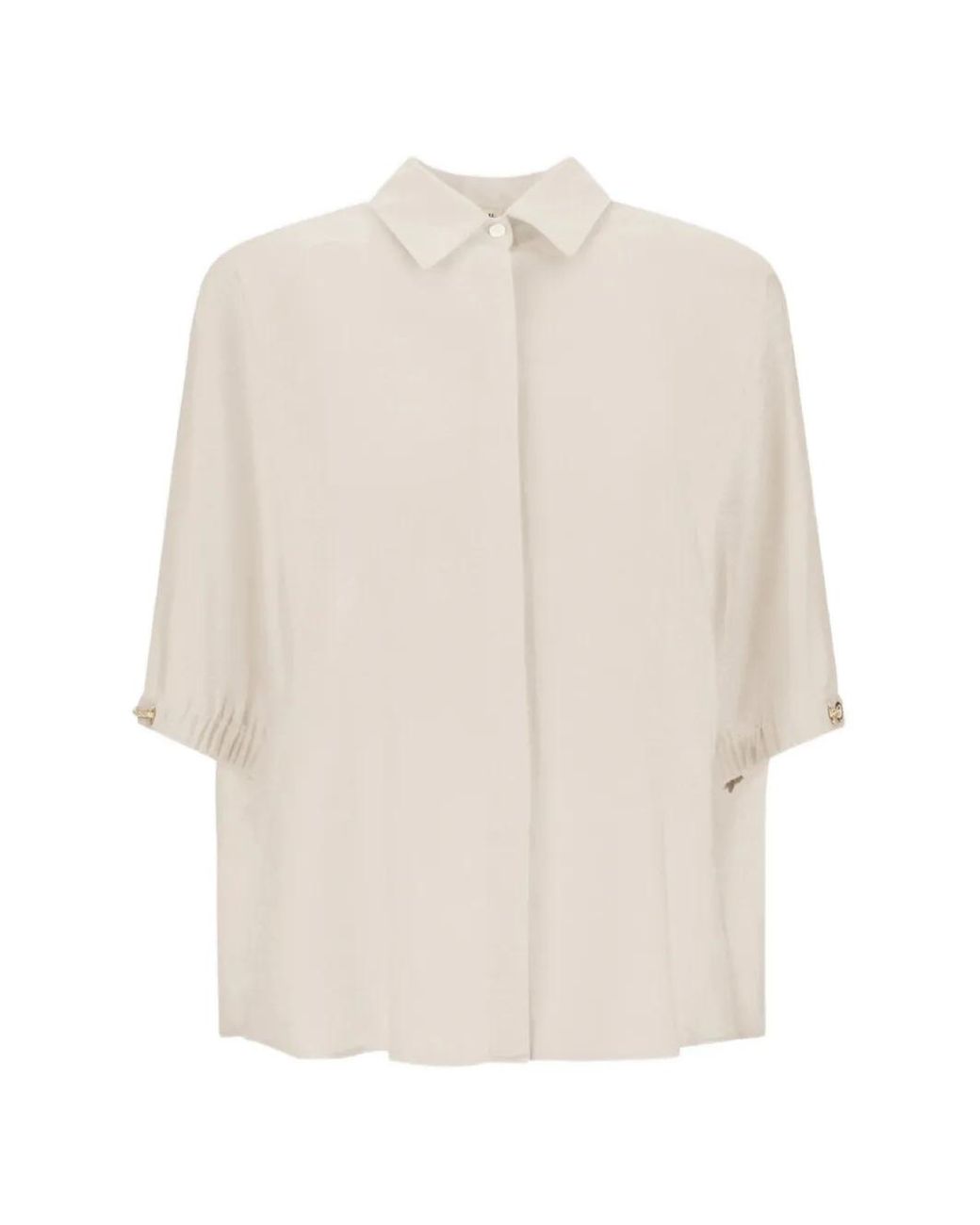 Herno White Eyelet-Detail Shirt