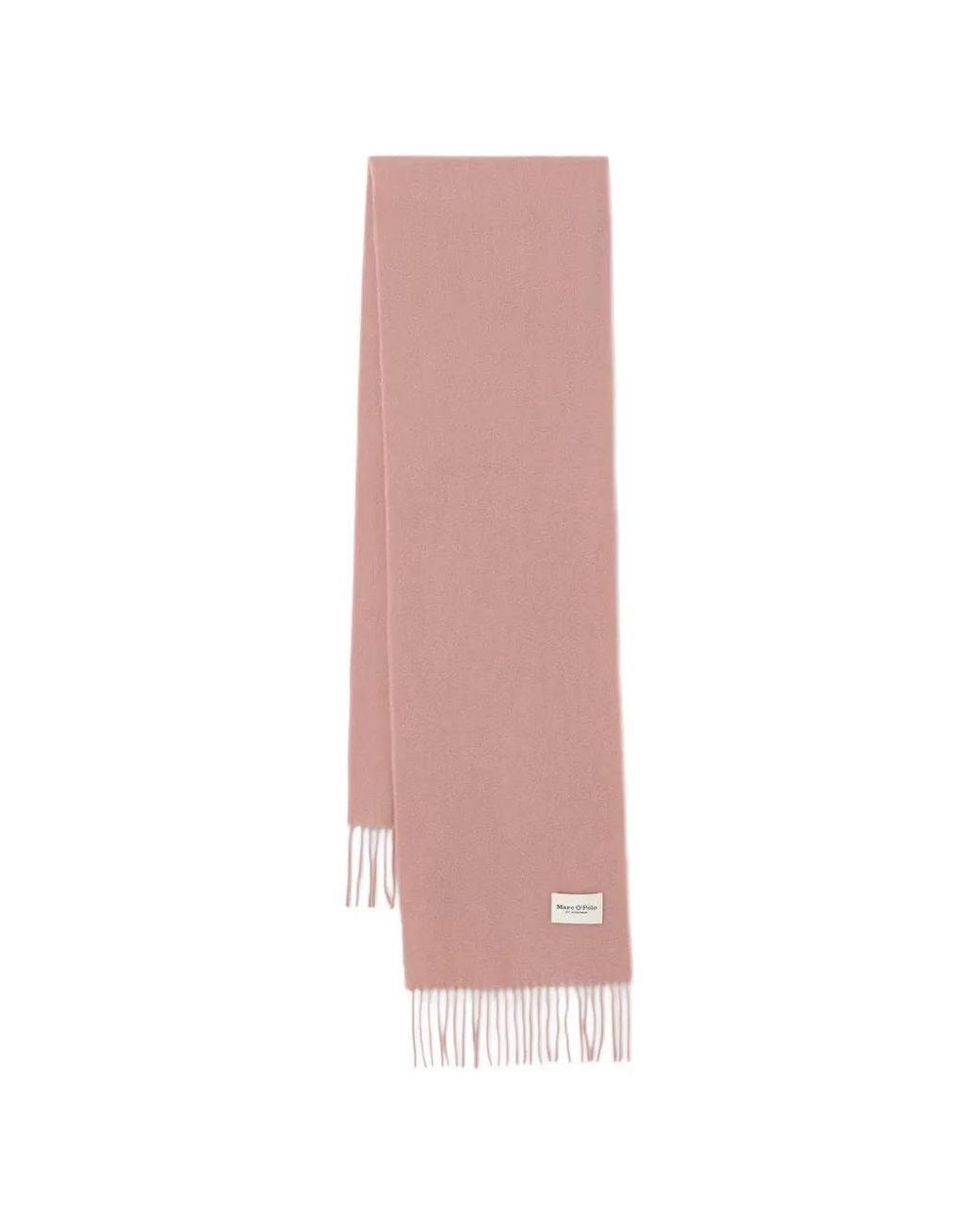 Marc O' Polo Pink Fringed-Edge Scarf