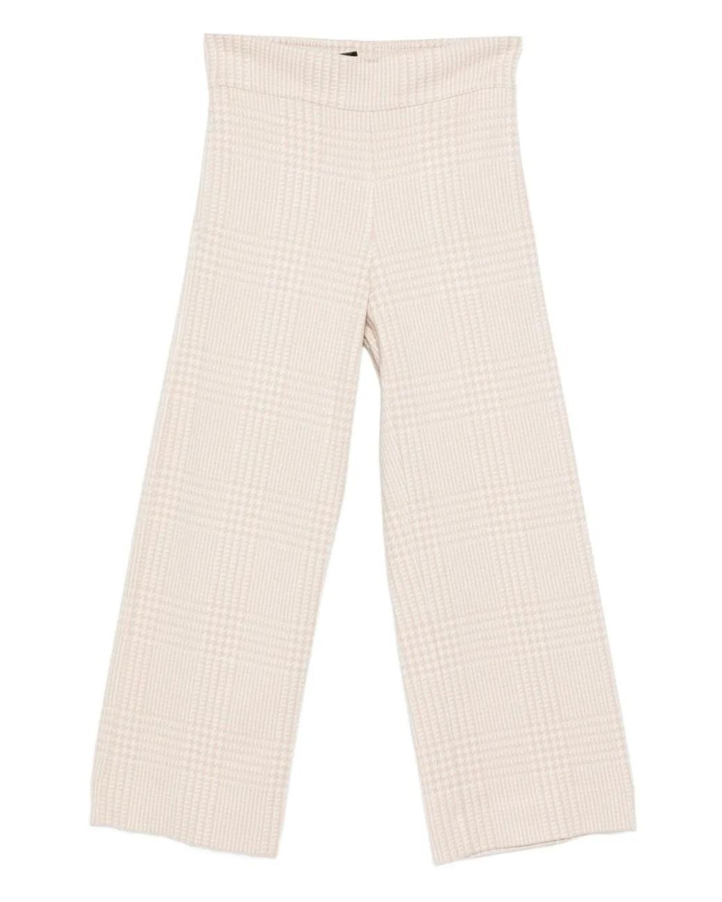 Pantalones A Cuadros D.exterior de color Natural