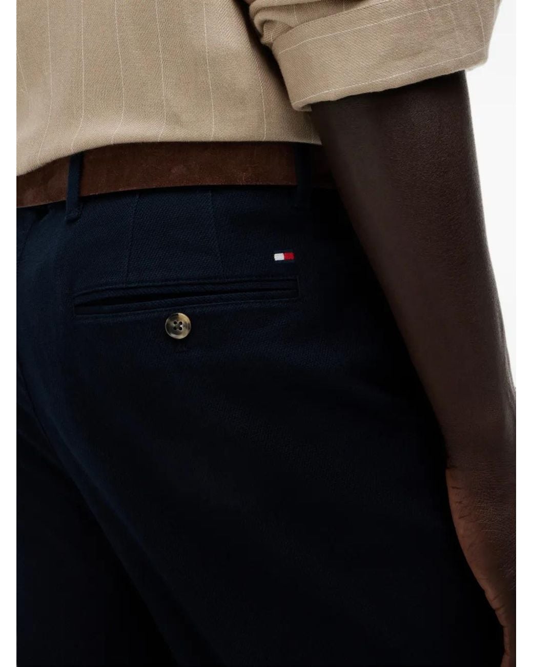 Tommy Hilfiger Blue Logo-Patch Chinos for men