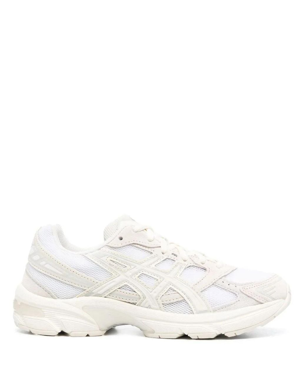 Asics White Gel Panelled Low-Top Sneakers