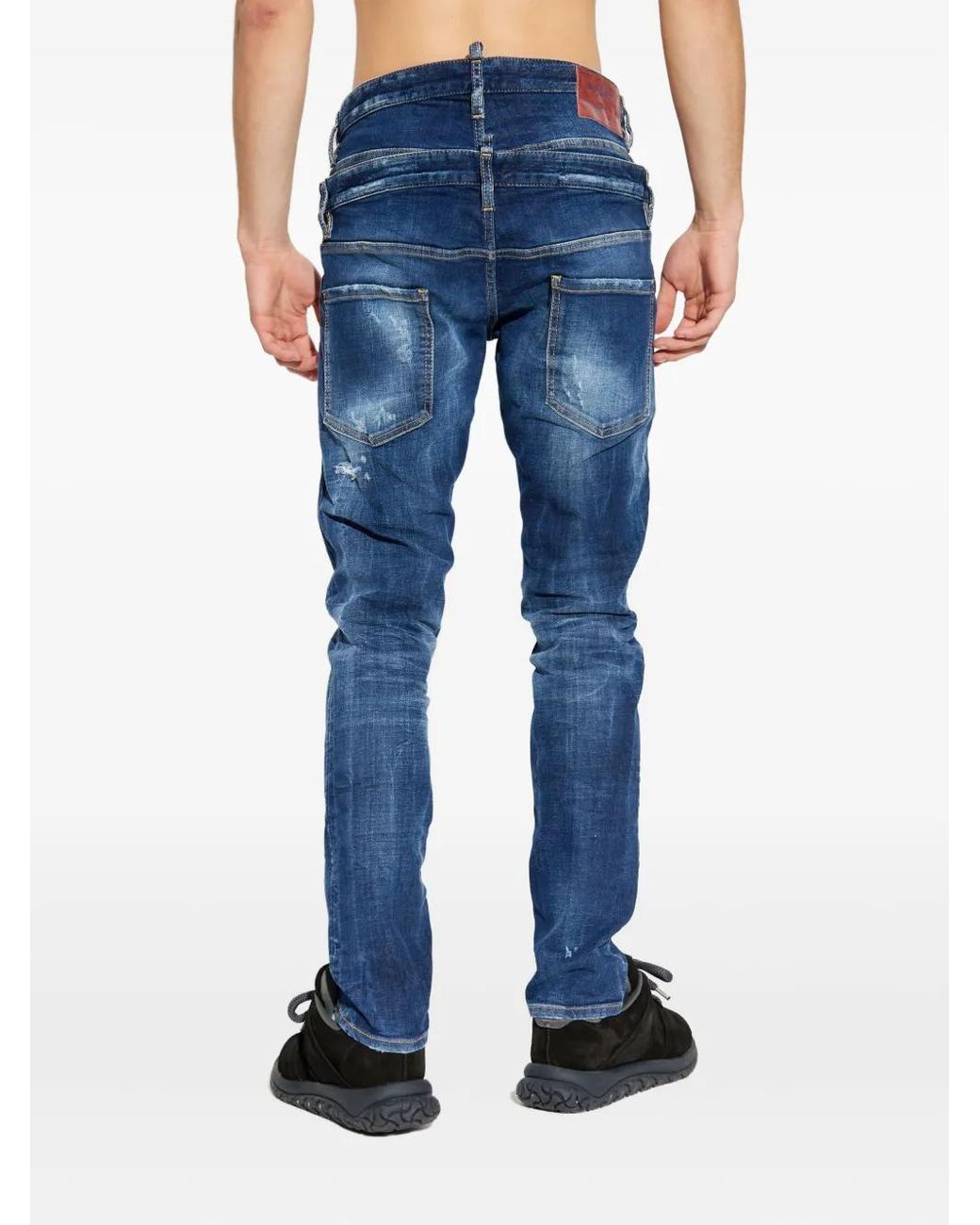 DSquared² Blue Skater Distressed Jeans for men