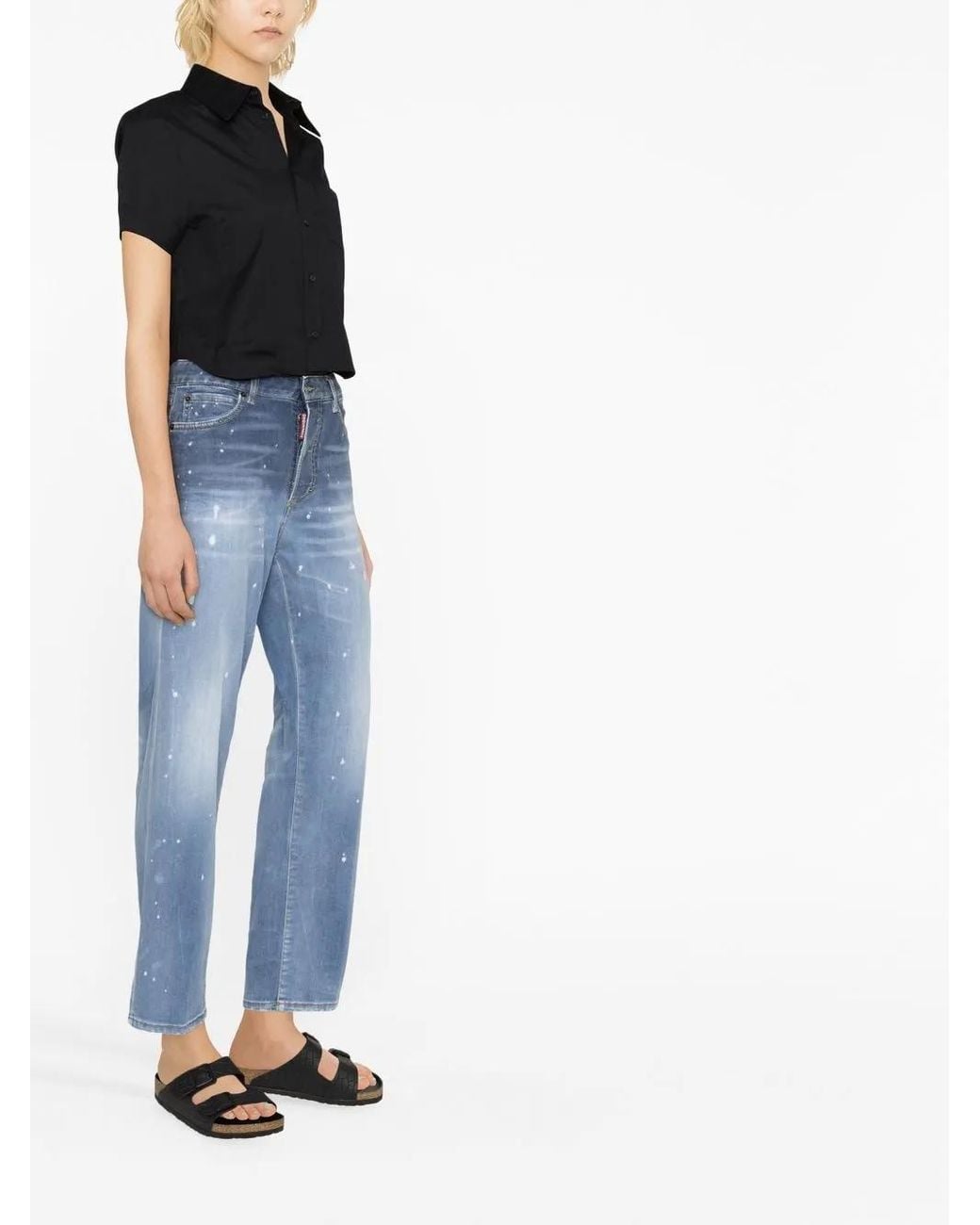 DSquared² Blue Straight Jeans With Five-Pocket Design