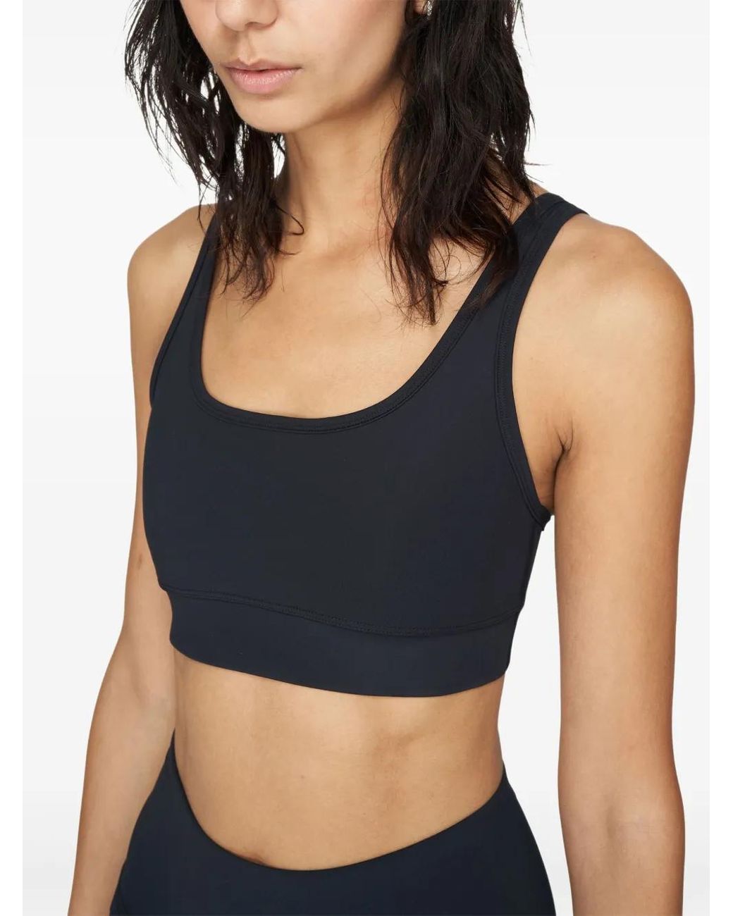 UNNA Blue Logo-Print Bra