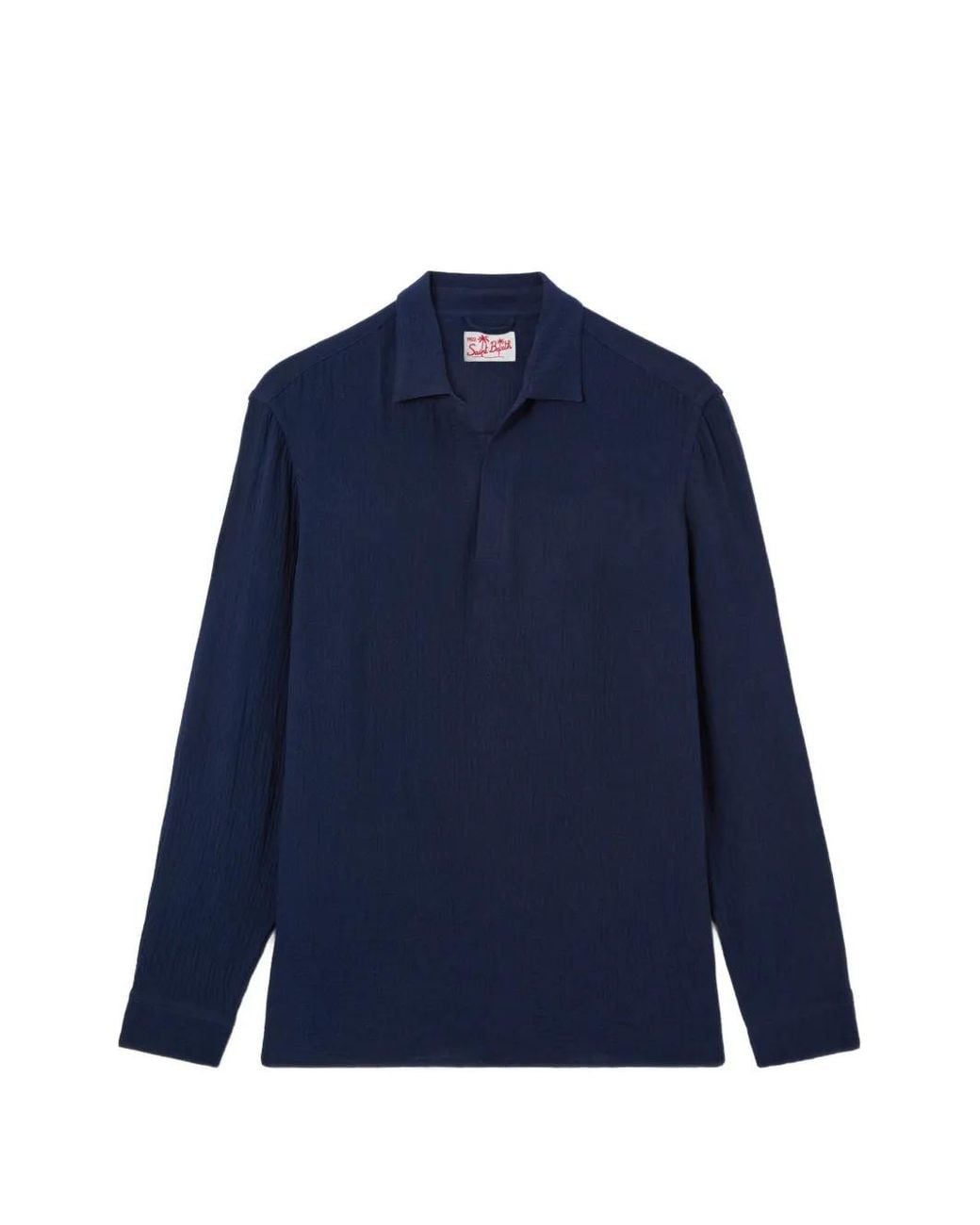 Mc2 Saint Barth Blue T-Shirt À Manches Longues for men