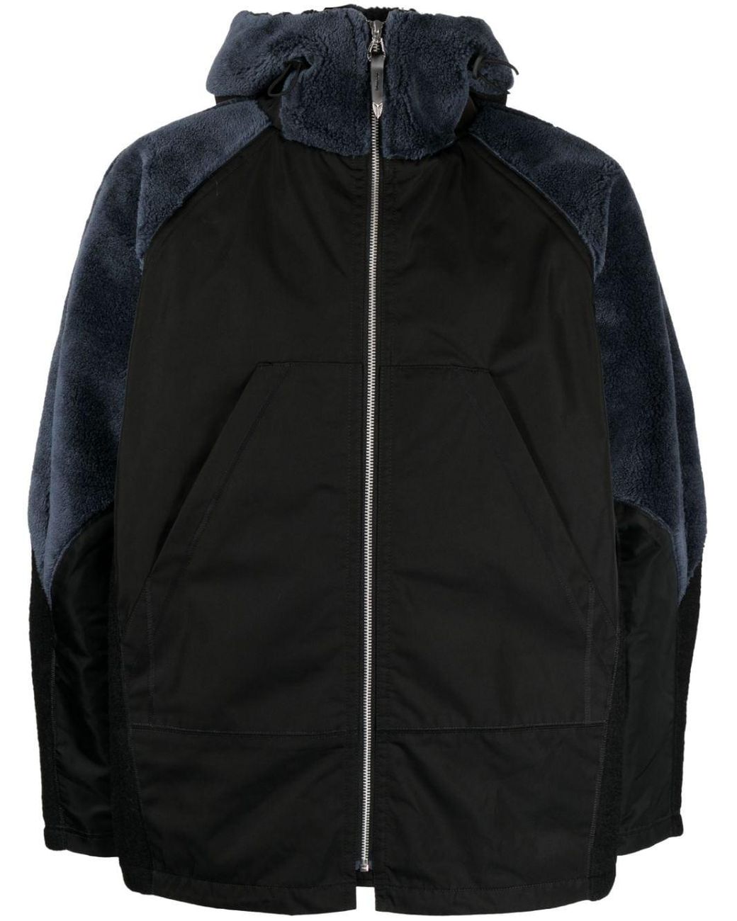 Toga Faux-fur Trim Hooded Jacket in Black for Men | Lyst