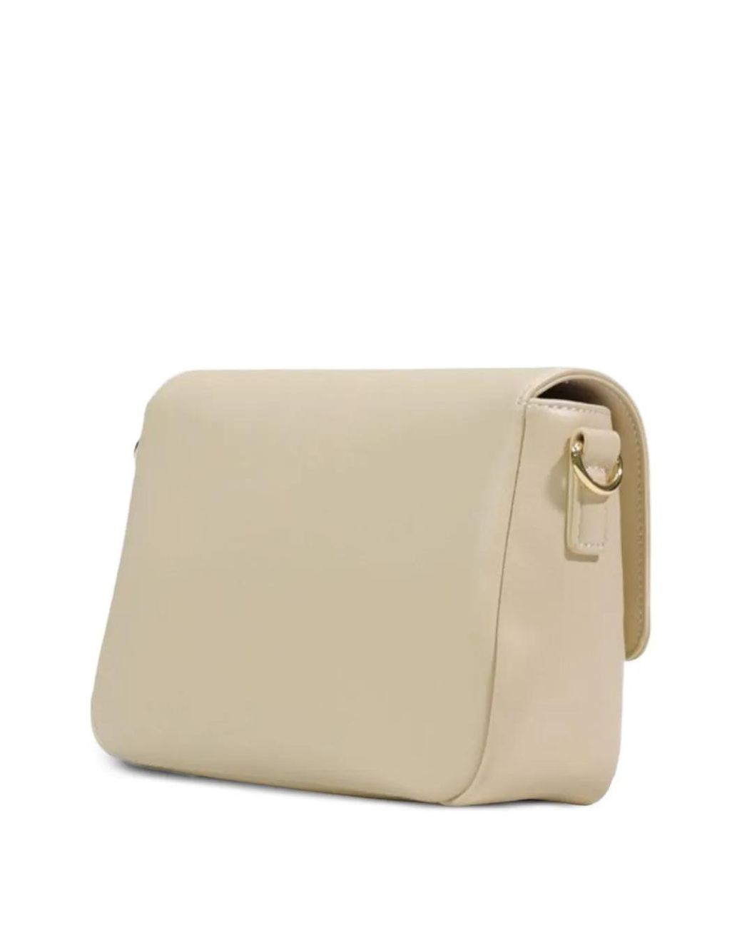 Love Moschino Natural Embossed Logo-Plaque Shoulder Bag