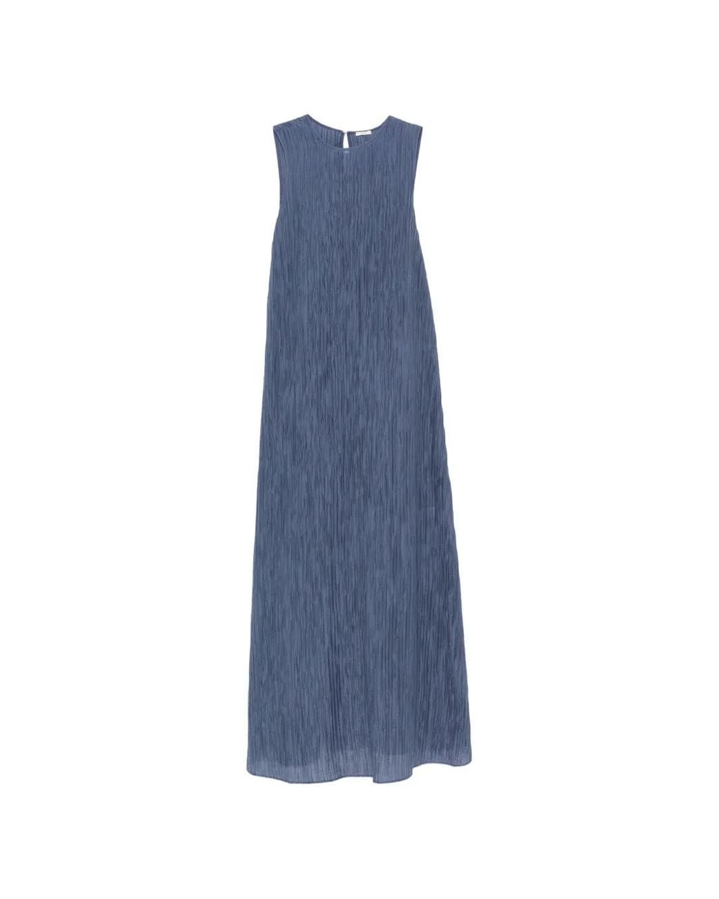 Joseph Blue Robe Longue À Effet Froissé