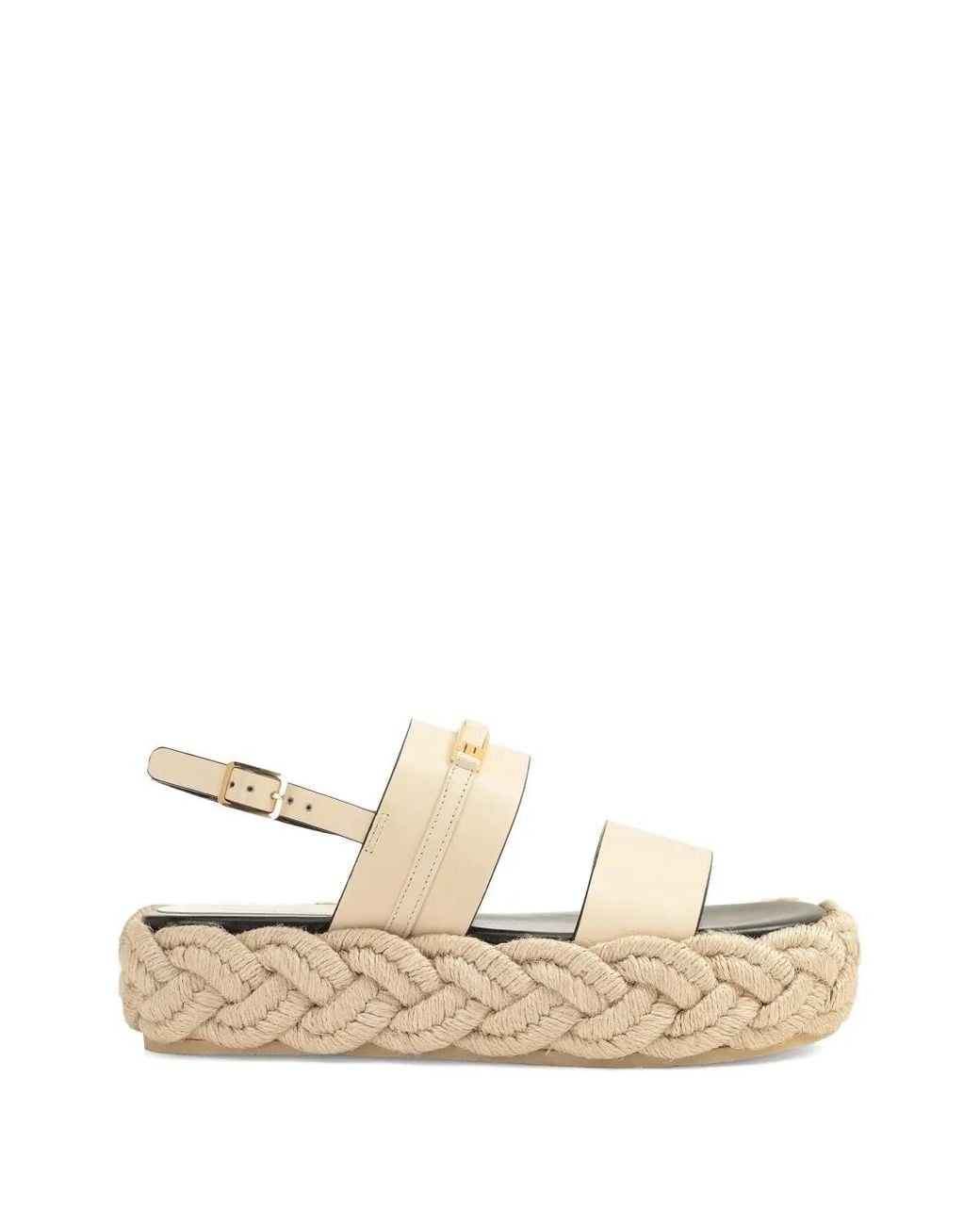Sergio Rossi Natural Bitt Patform Sandals