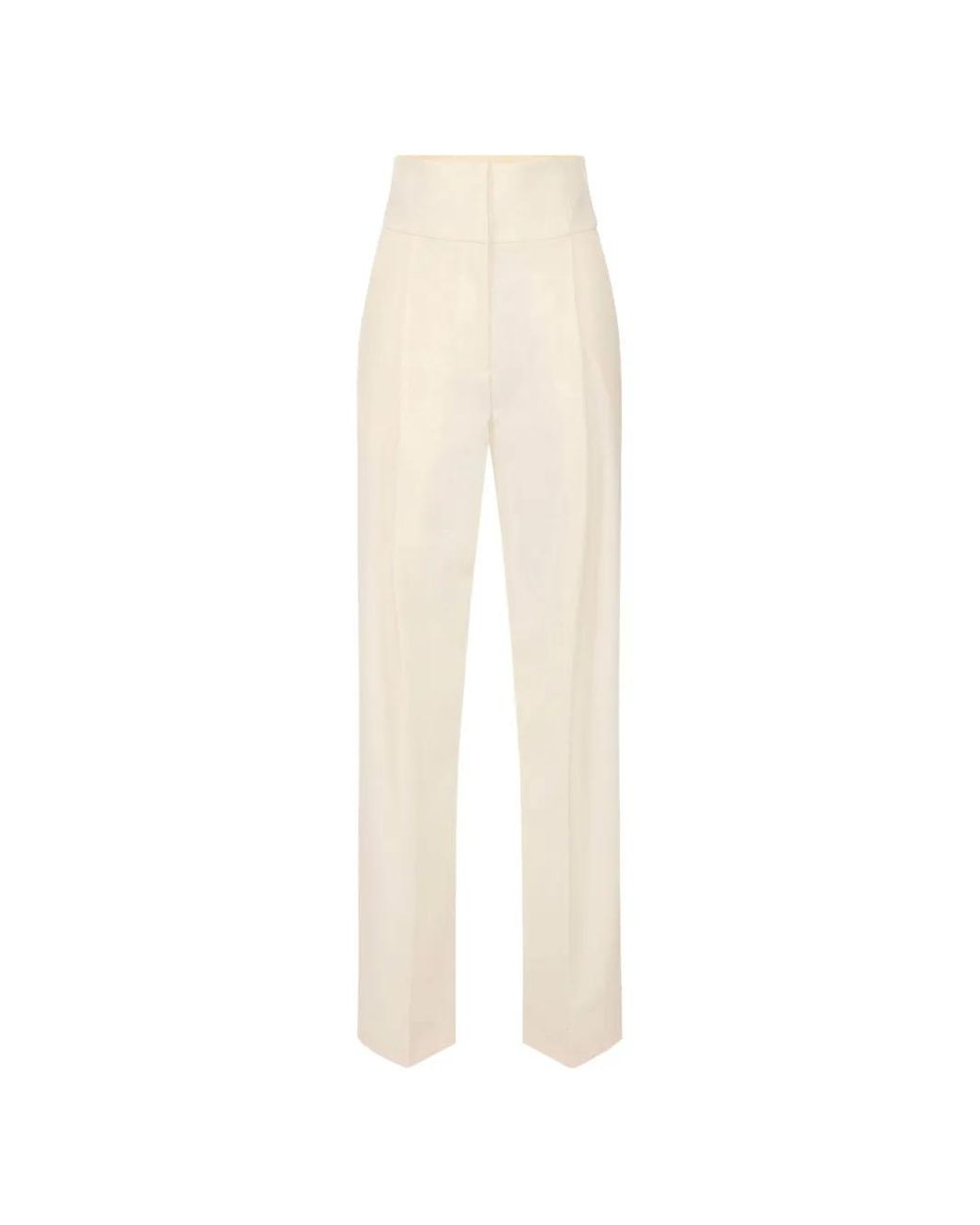 Elisabetta Franchi White Polyester-Blend High Waistband Palazzo Wide-Leg Pants