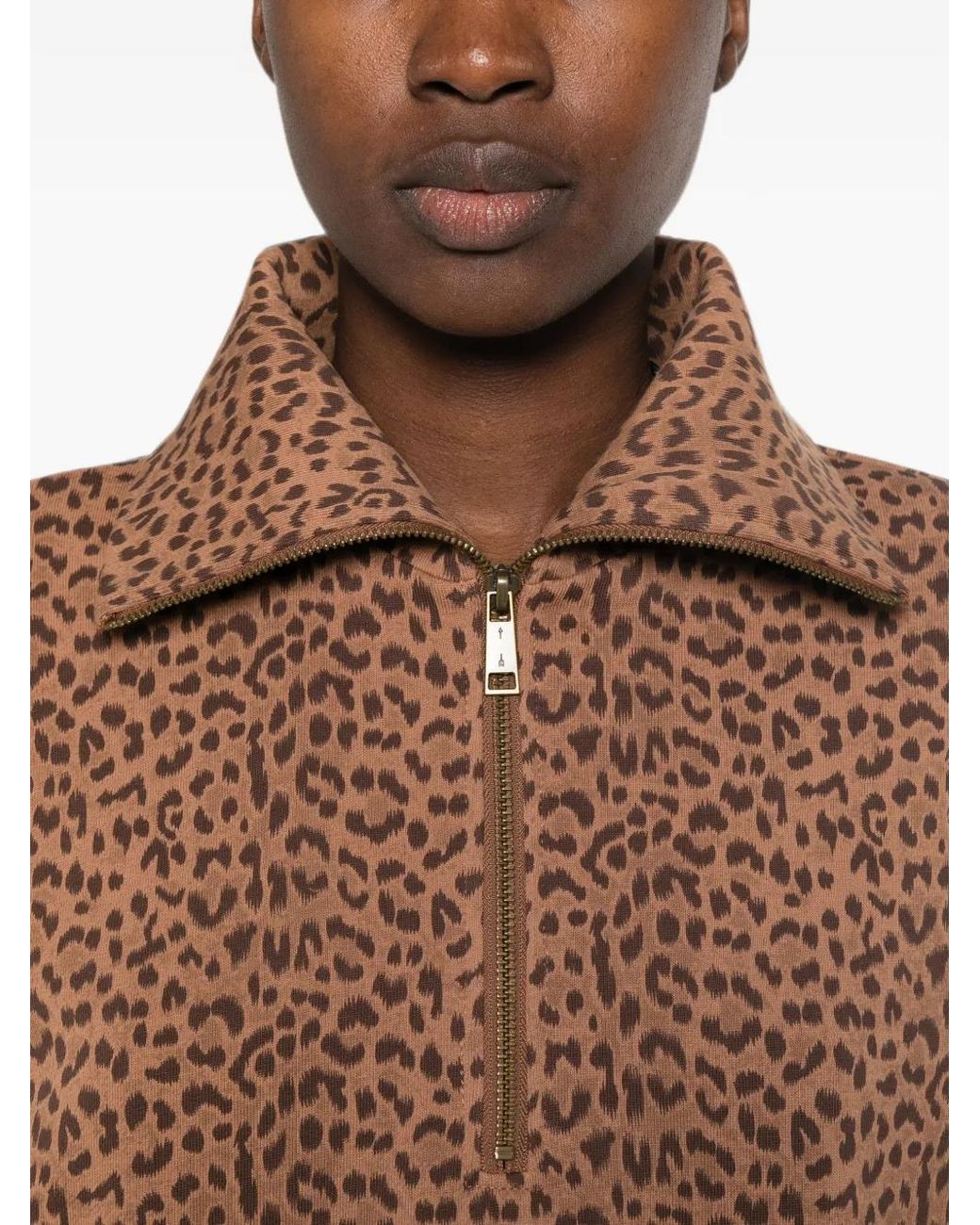 The Upside Brown Veste Javan Jones À Imprimé Léopard