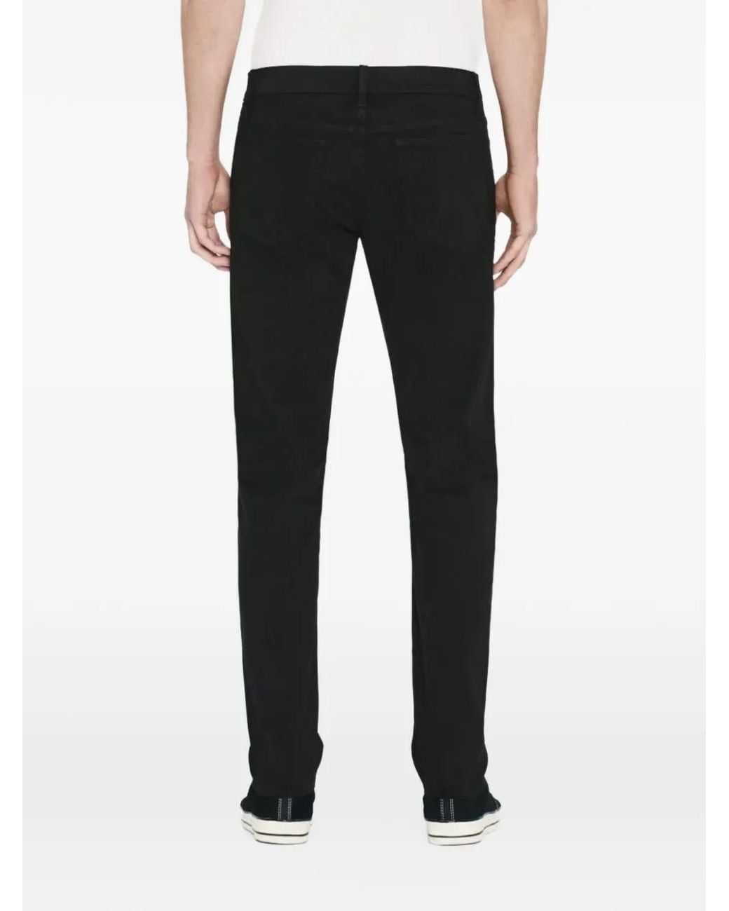 FRAME Black Slim-Fit Five-Pocket Jeans for men
