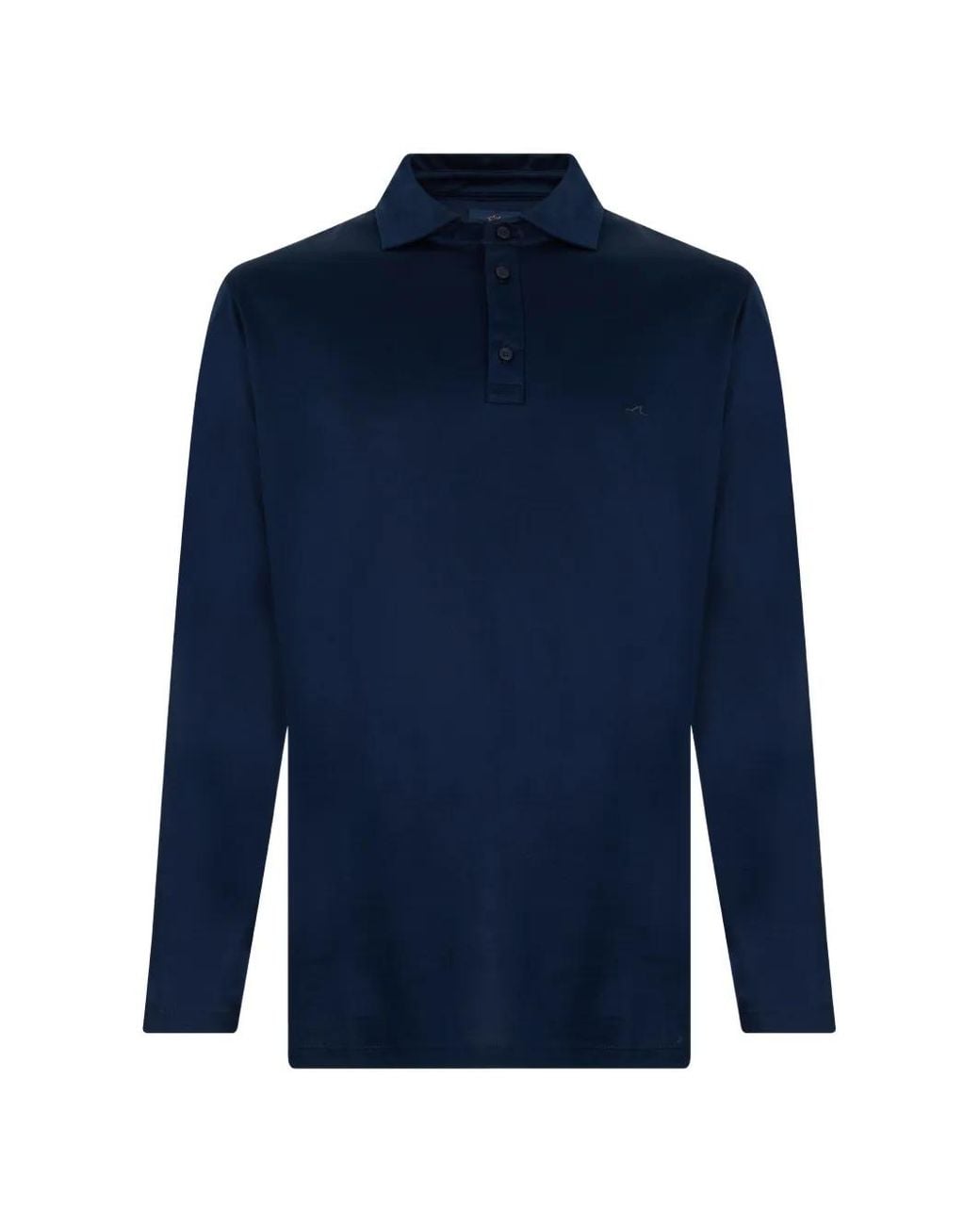 Paul & Shark Blue Long-Sleeve Polo Shirt for men