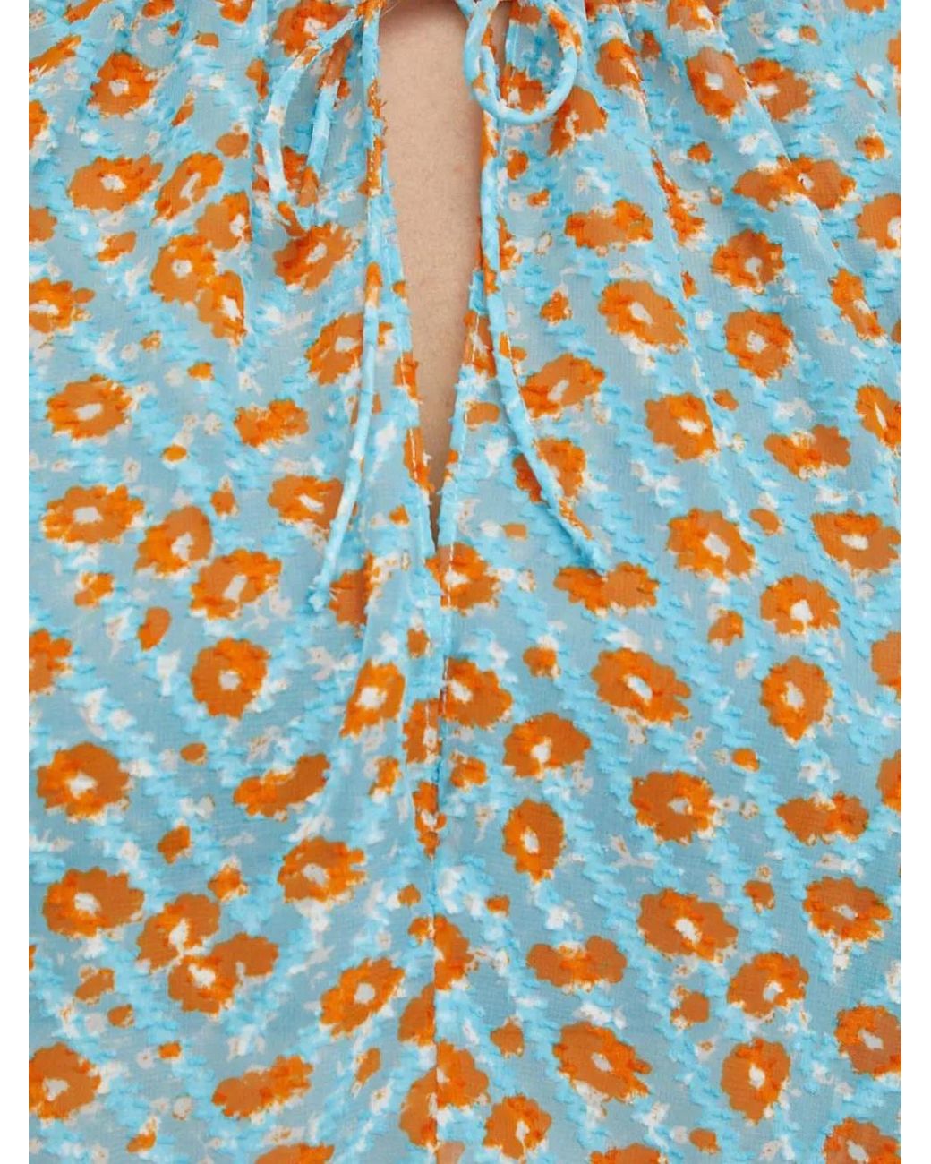 Samsøe & Samsøe Blue Ruffled Floral Top