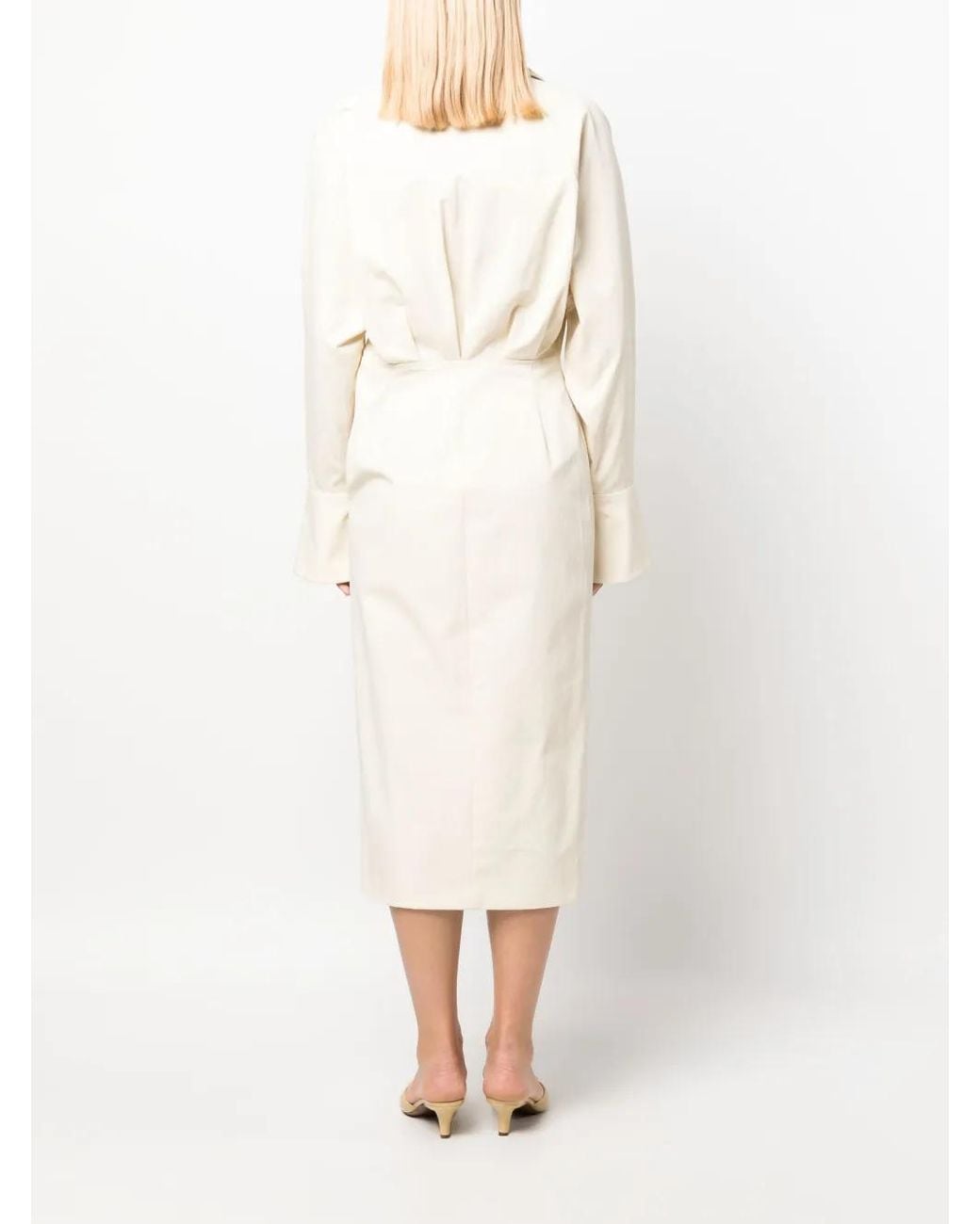 Vestido Con Botones Bally de color White