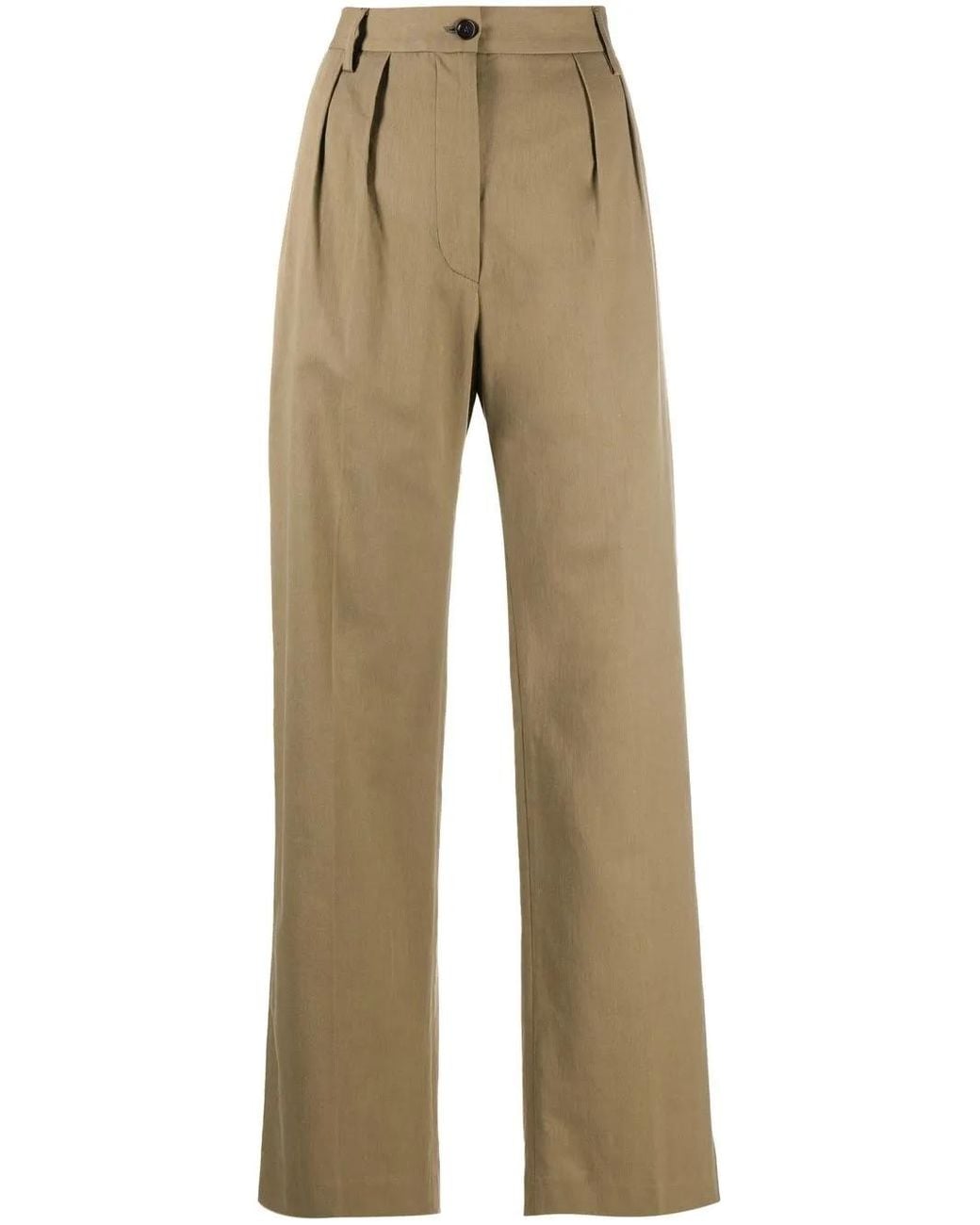 Aspesi Natural Wide-Leg Trousers