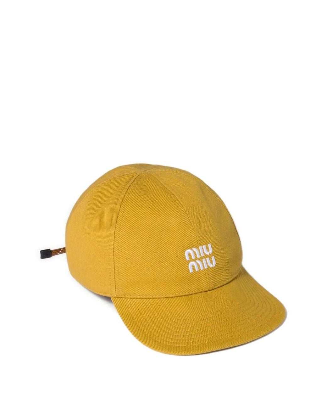 Miu Miu Yellow Denim Baseball Cap