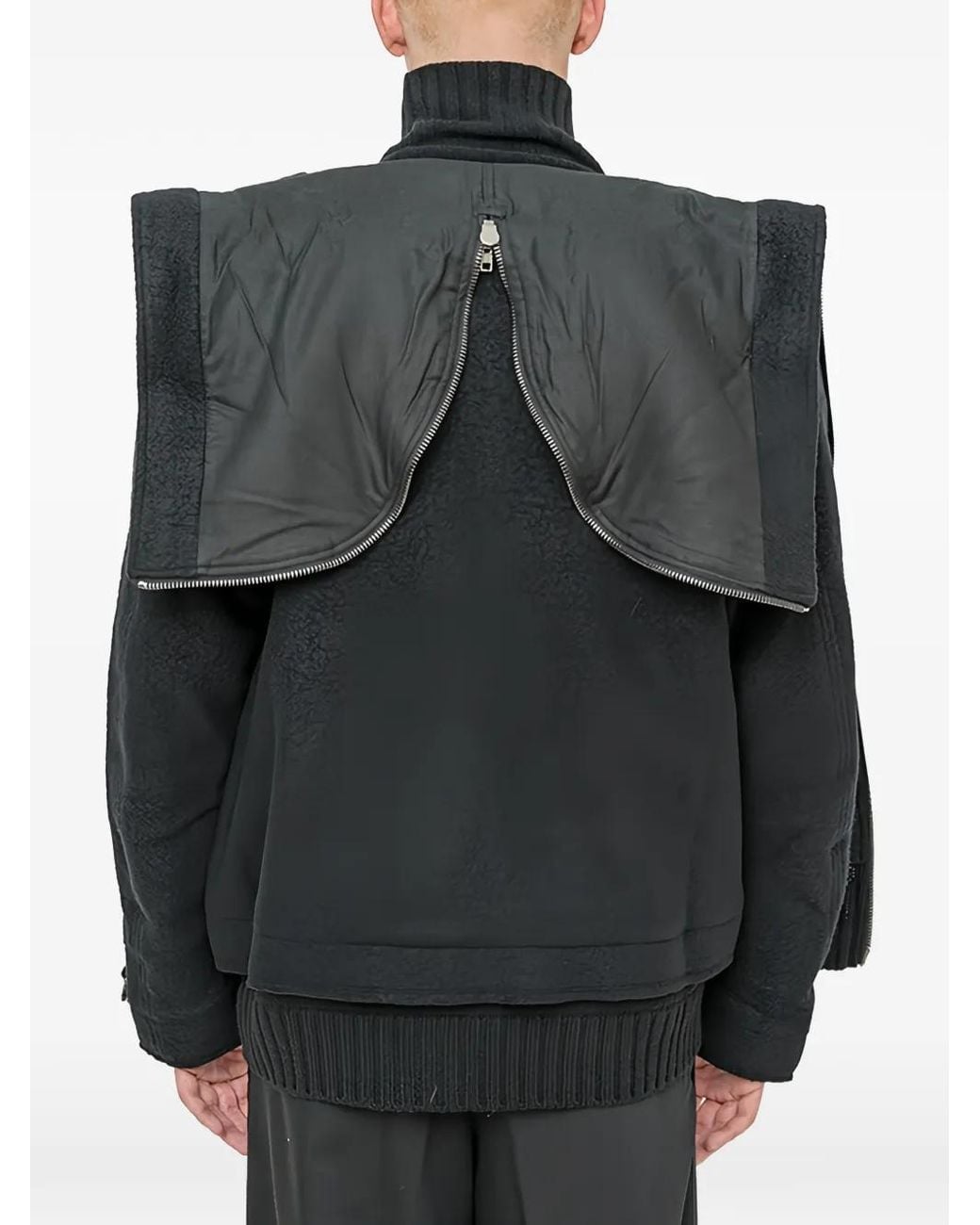 Isabel Benenato Black Hooded Zip-Up Jacket for men