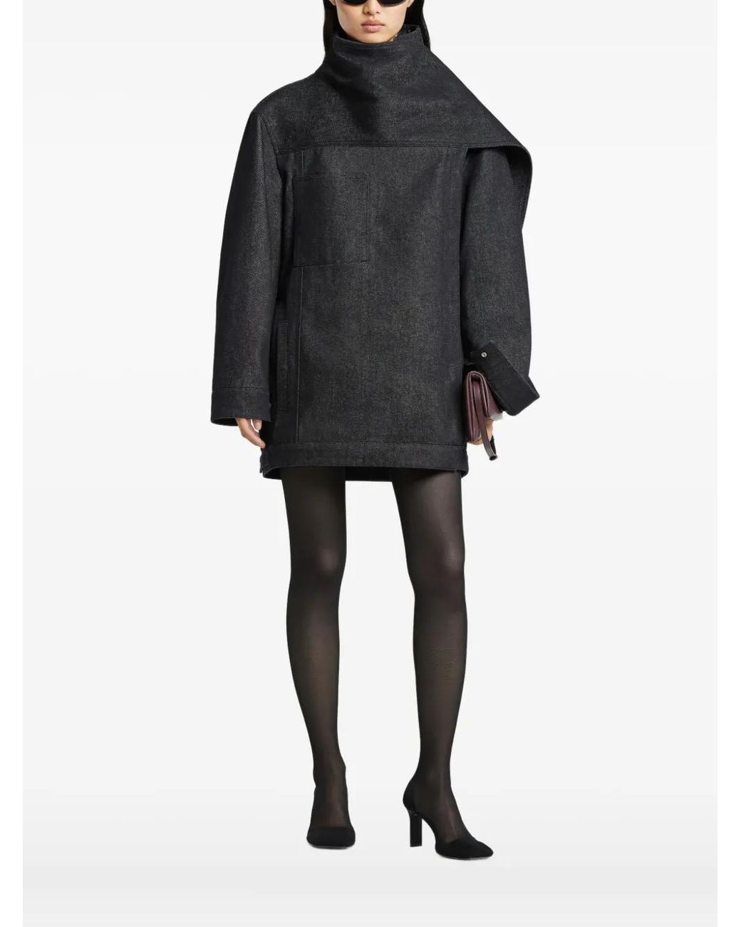 Courreges Black Oversized Denim Jacket