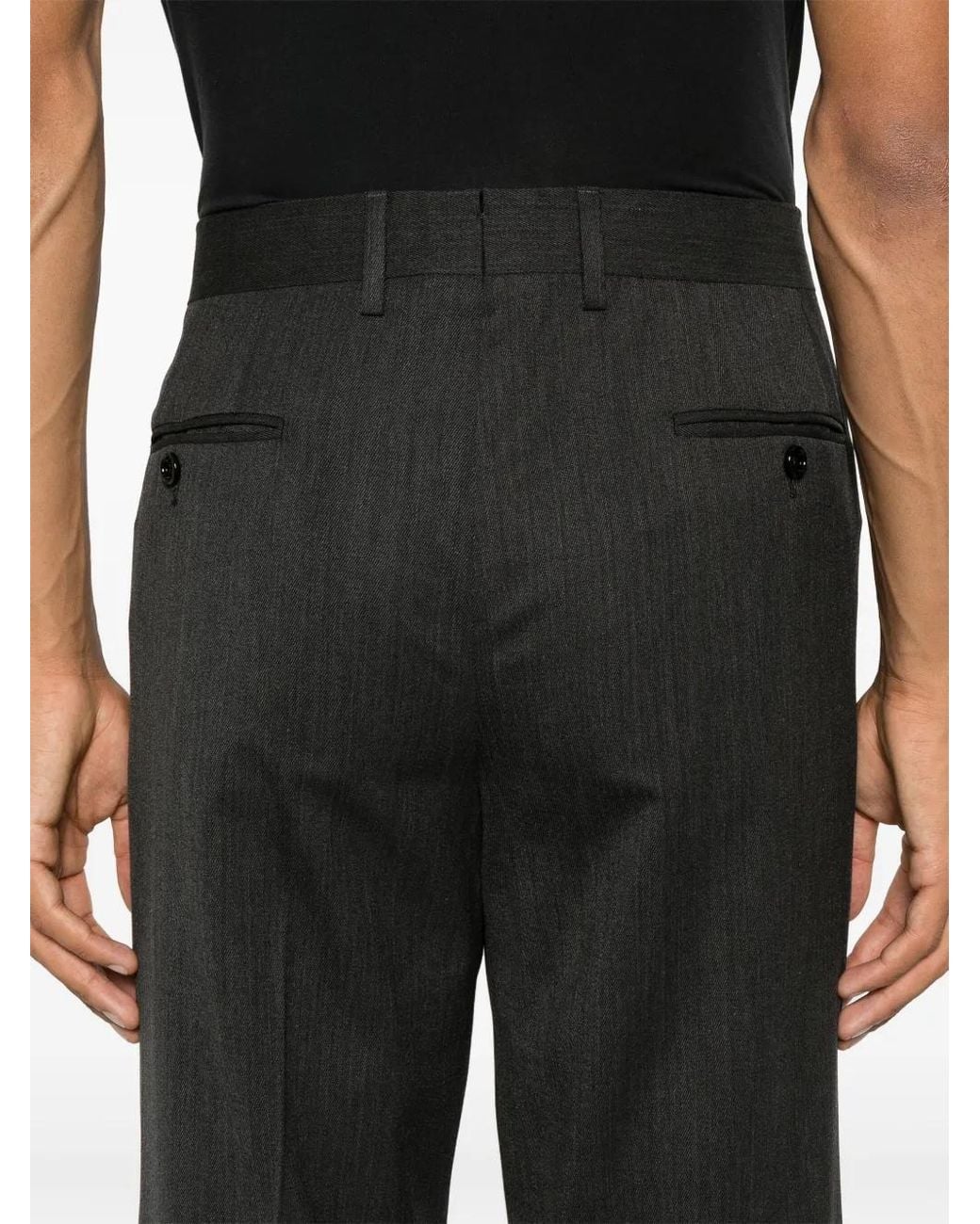 Lardini Black Tailored Trousers for men