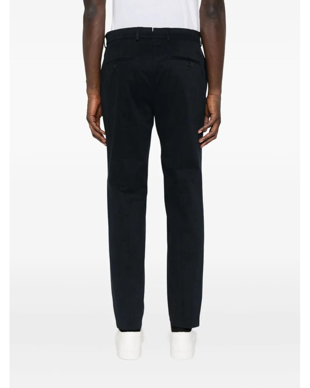 Incotex Black Straight-Leg Trousers for men