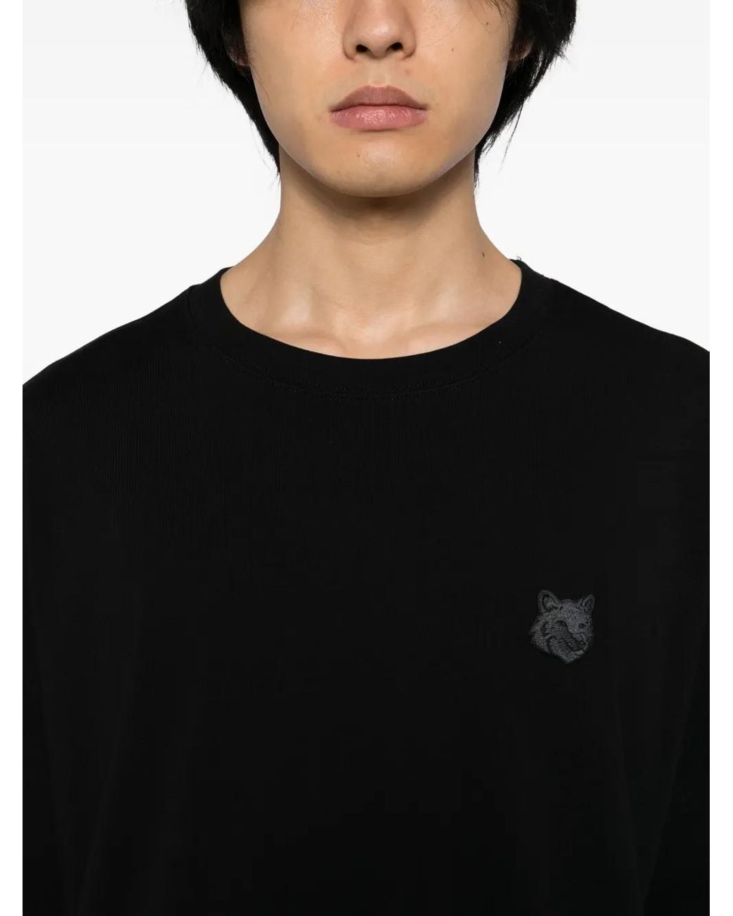 Maison Kitsuné Black Fox Head Oversize Tee Shirt for men