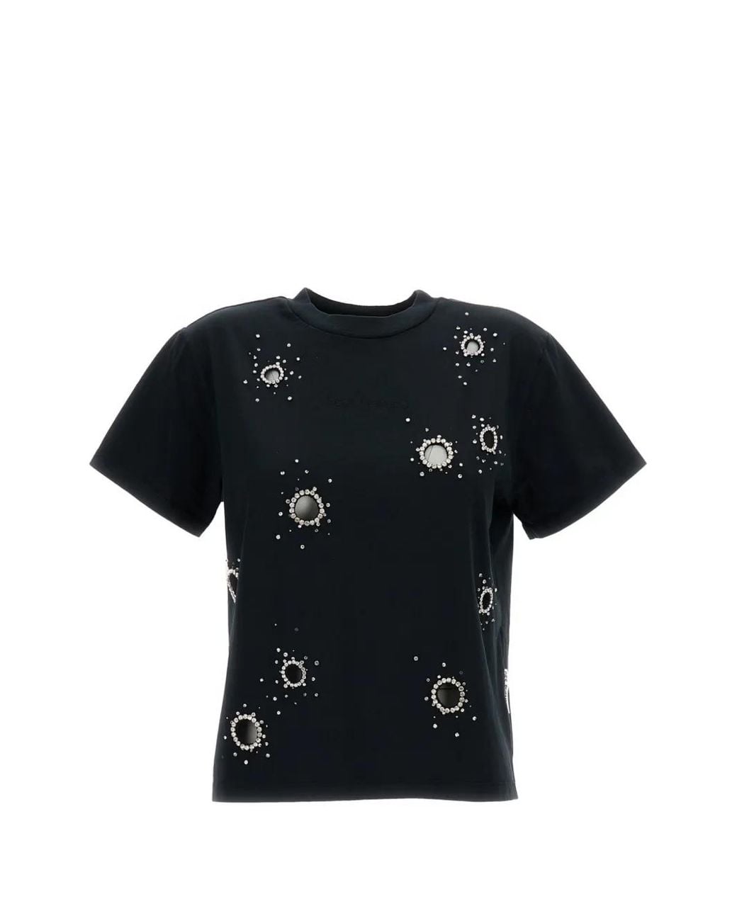 Des Phemmes Black Embellished T-Shirt