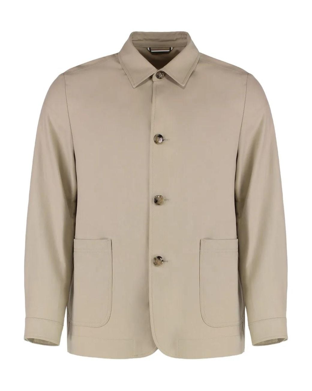 Boss Natural Button-Up Overshirt for men