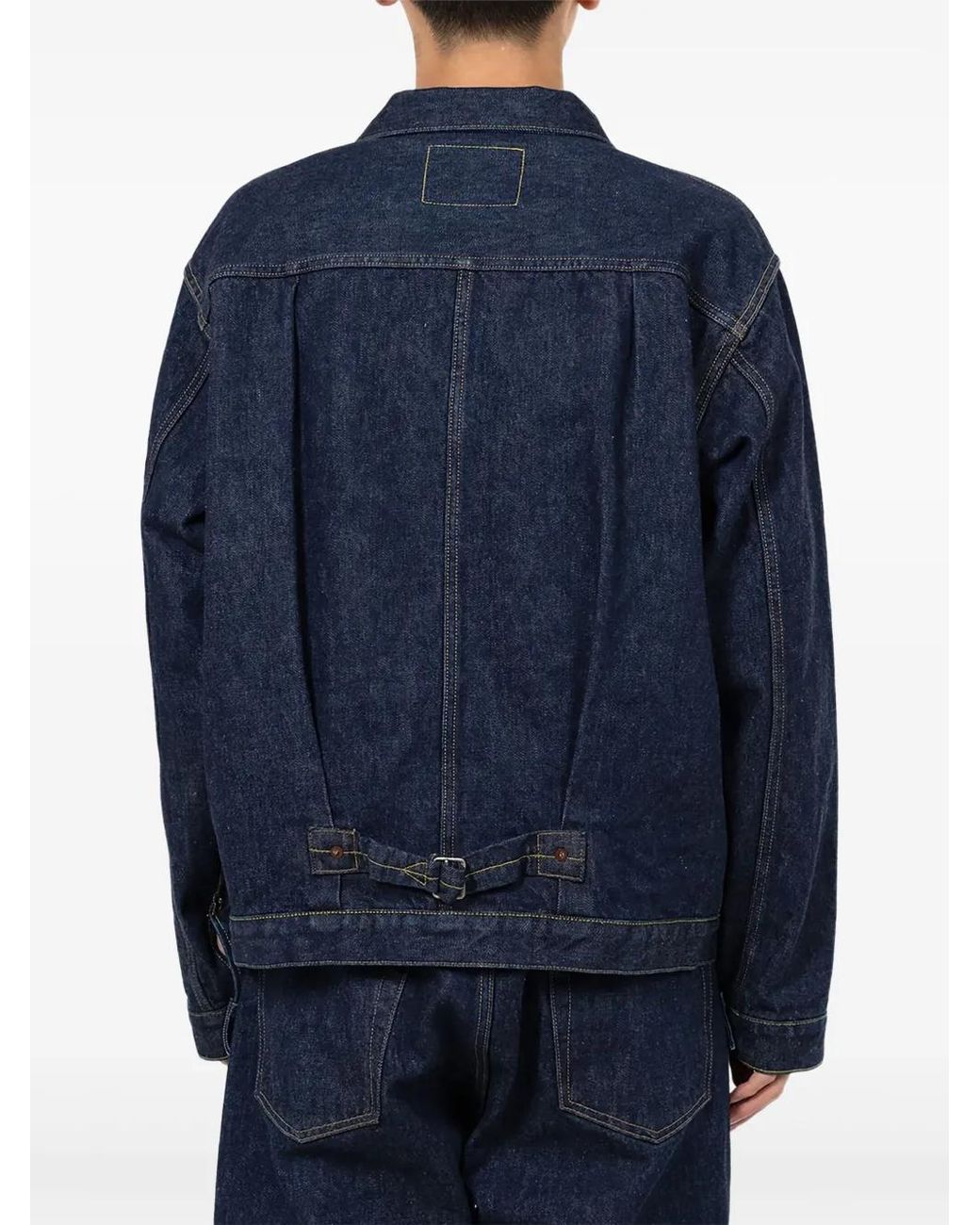 Maison Mihara Yasuhiro Blue Button Pocket Denim Jacket for men