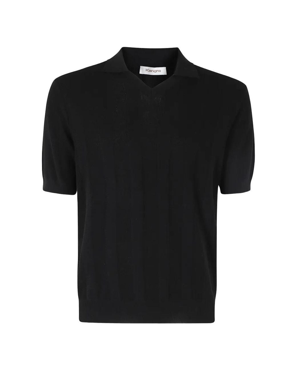 Kangra Black Knitted T-Shirt for men