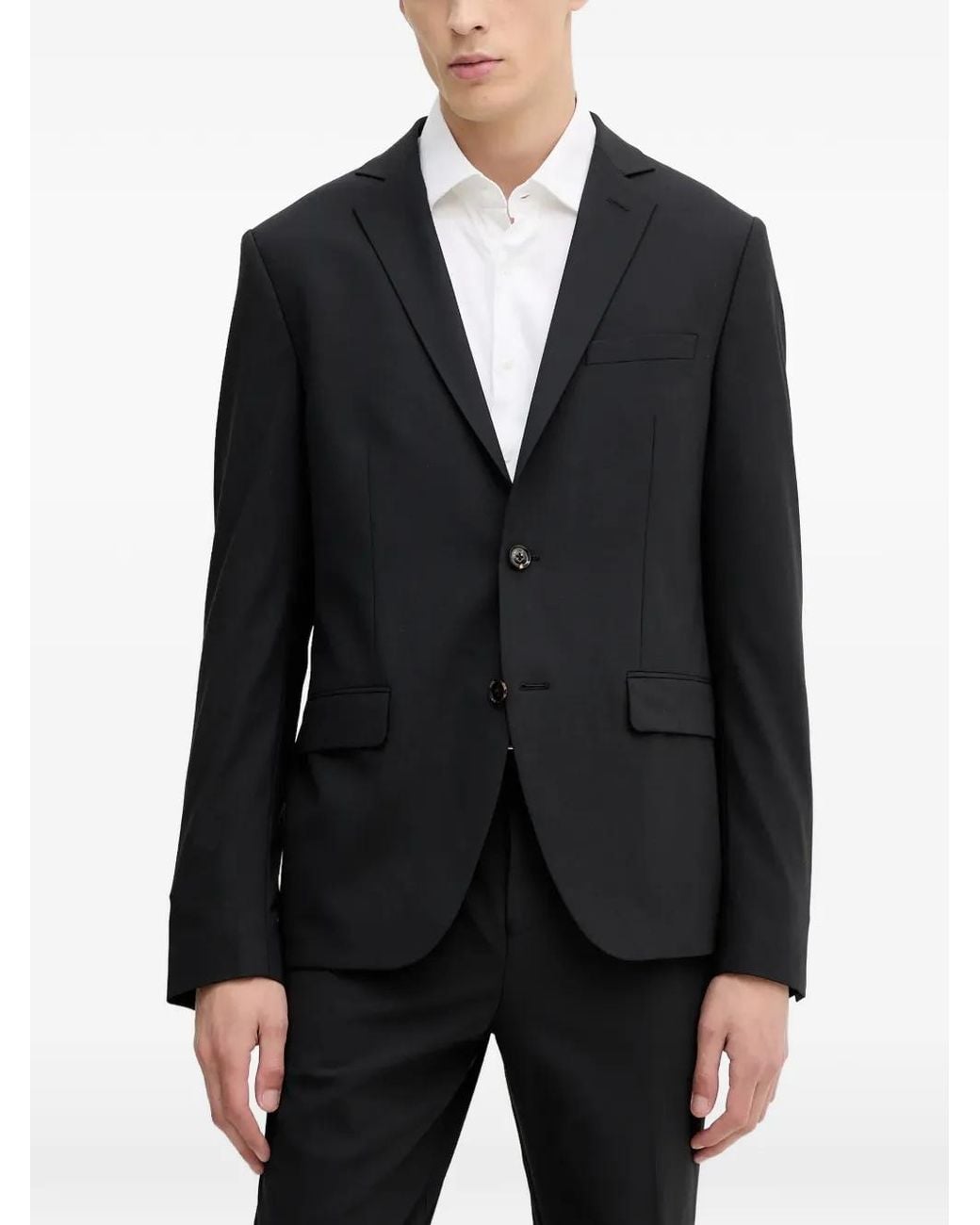 Mos Mosh Black Single-Breasted Blazer for men
