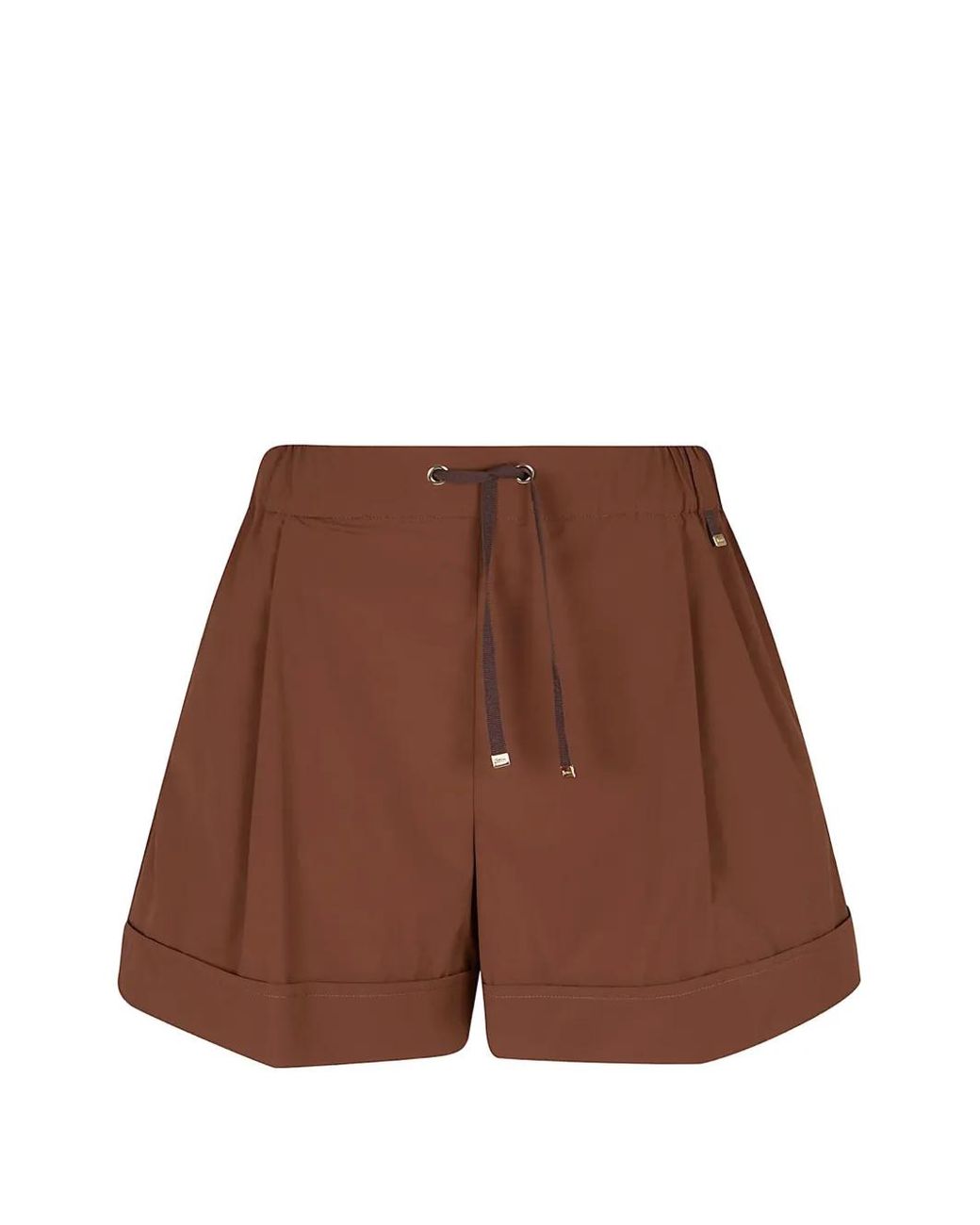 Herno Brown Short À Poches Plaquées