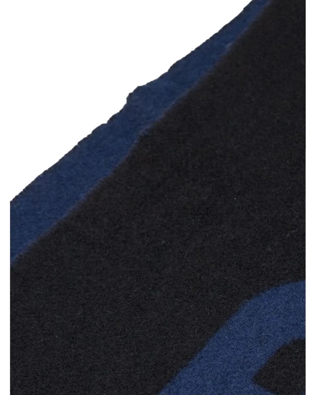 Boss Black Logo-Intarsia Fringed Scarf for men