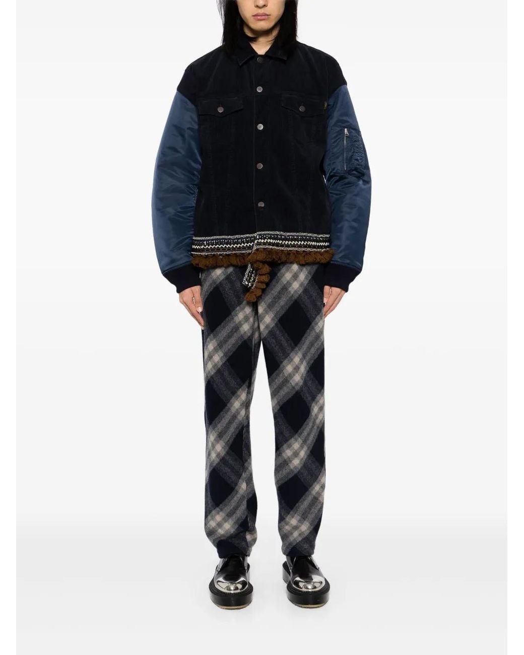 Undercover Gray Check Pants for men