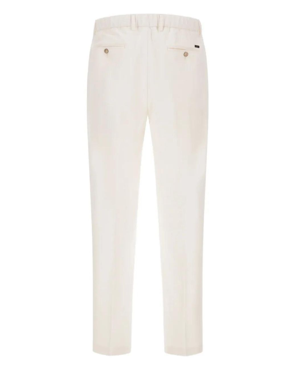 Straight Trousers Herno de hombre de color White