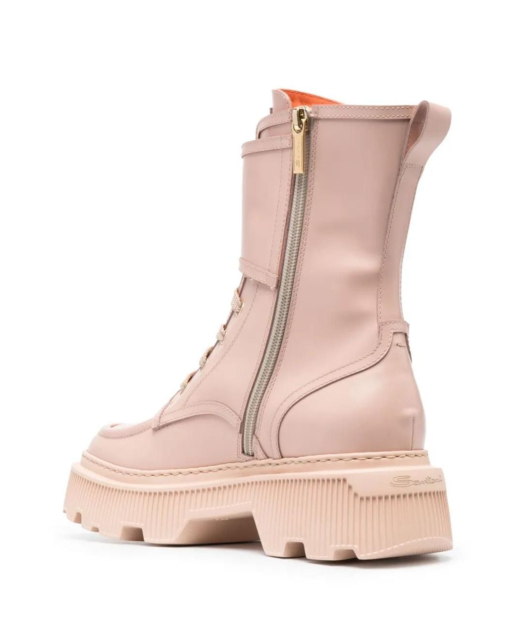 Santoni Pink High-Top Ankle Boots