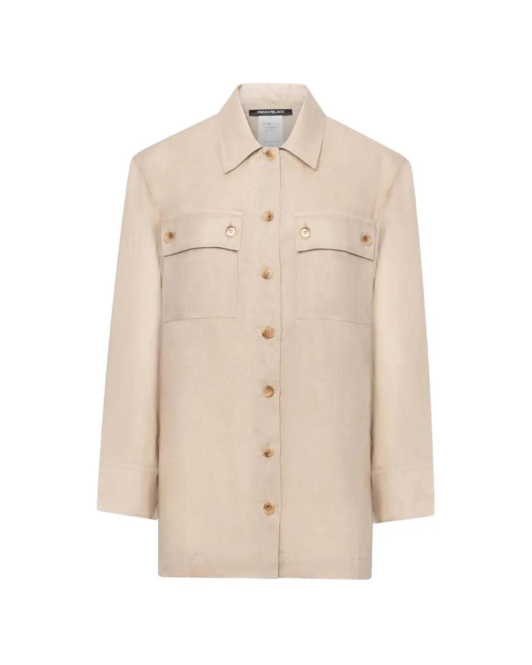 Pennyblack Natural Button-Down Flap-Pocket Shirt