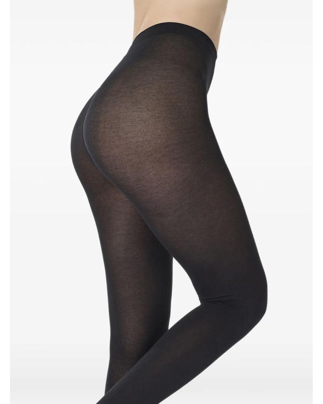 Wolford Gray Cotton Velvet Tights