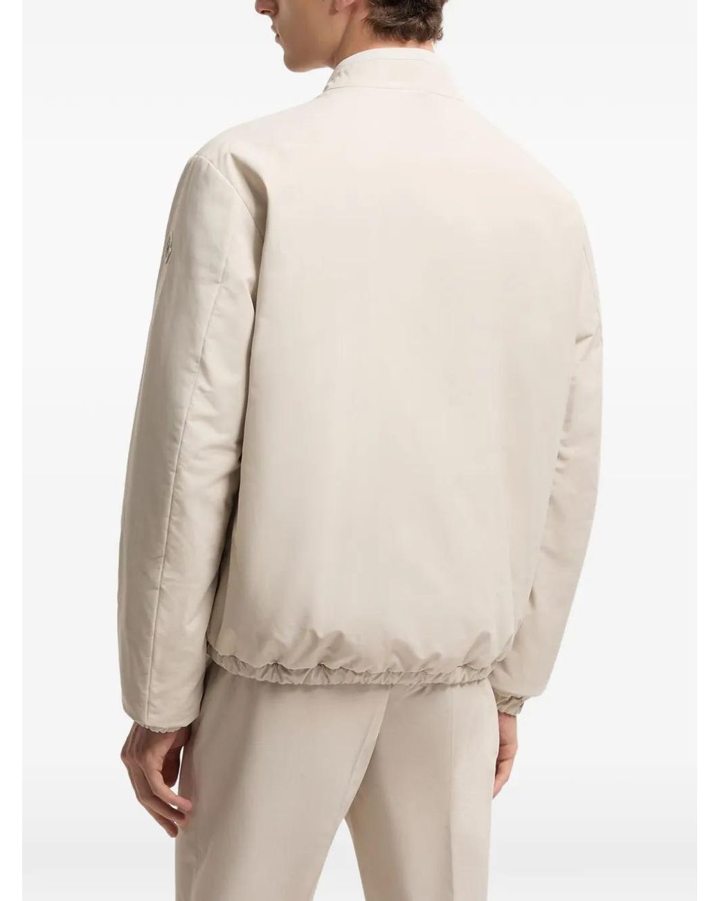 Moncler White Reversible Jacket "Tafoni" for men