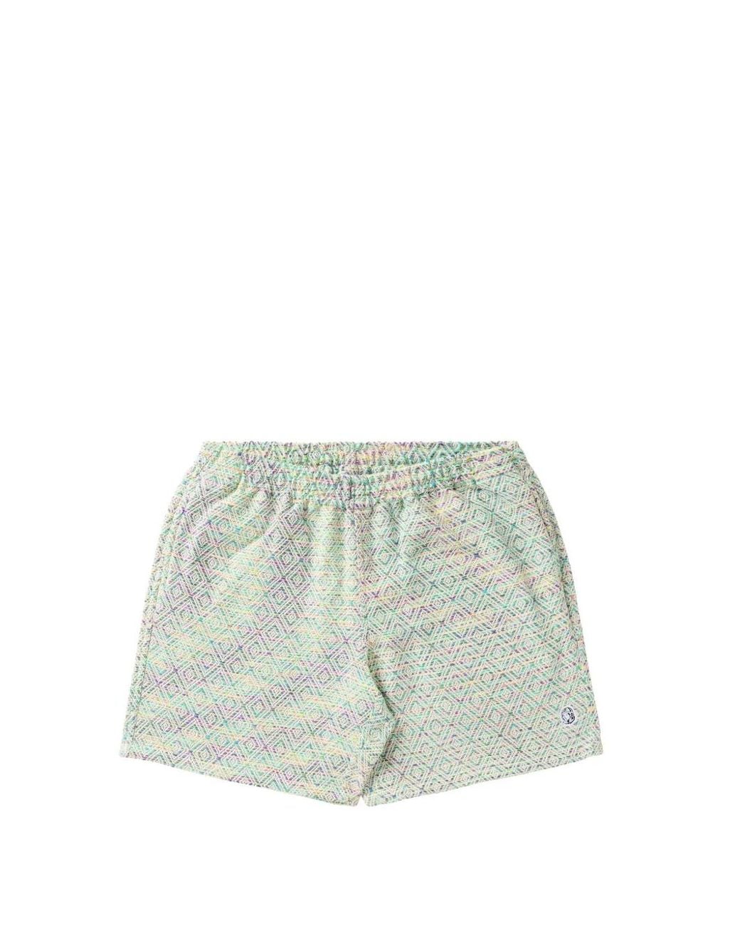 BBCICECREAM White Rays Geometric-Pattern Shorts for men